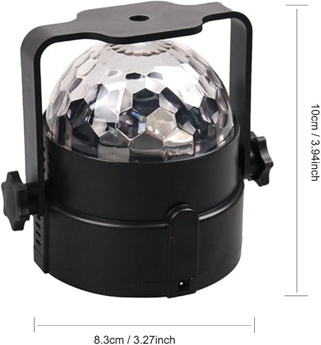 Miniatura 5 de Luces de fiesta, luces de discoteca mágicas activadas por sonido con control remoto, mini bola de discoteca, baile, DJ, iluminación de 7 colores,
