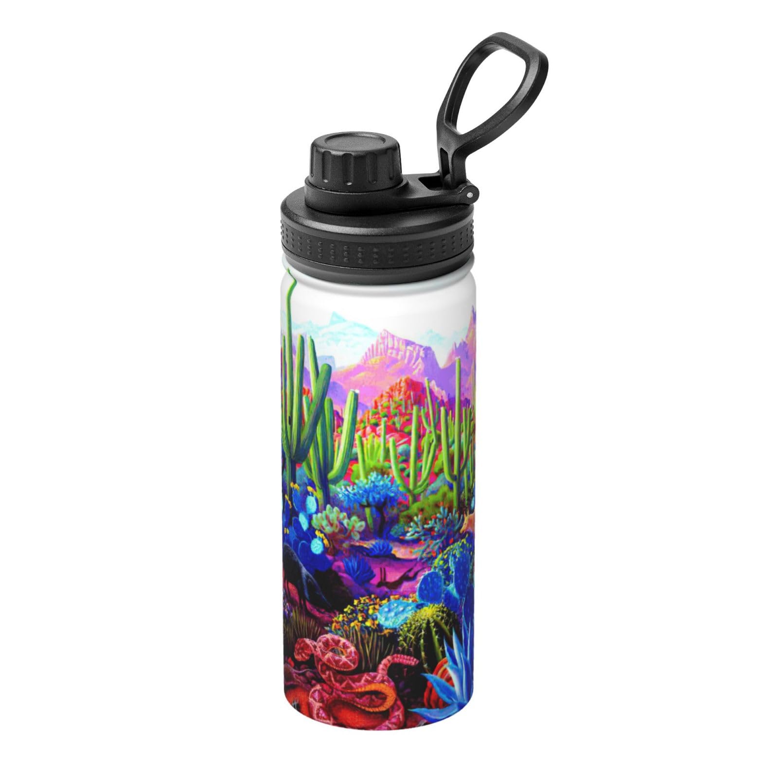 Botella de agua de acero inoxidable térmica que evita fugas en mochilas de ciclismo y viaje