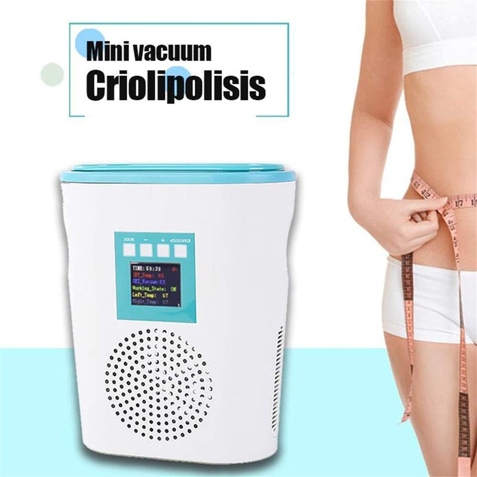 Mini Máquina De Adelgazamiento por Criolipólisis para Esculpir En Frío, Máquina Portátil De Cavitación RF Criocongeladora De Grasa para Adelgazar El Cuerpo, Pérdida De Peso, Uso Doméstico