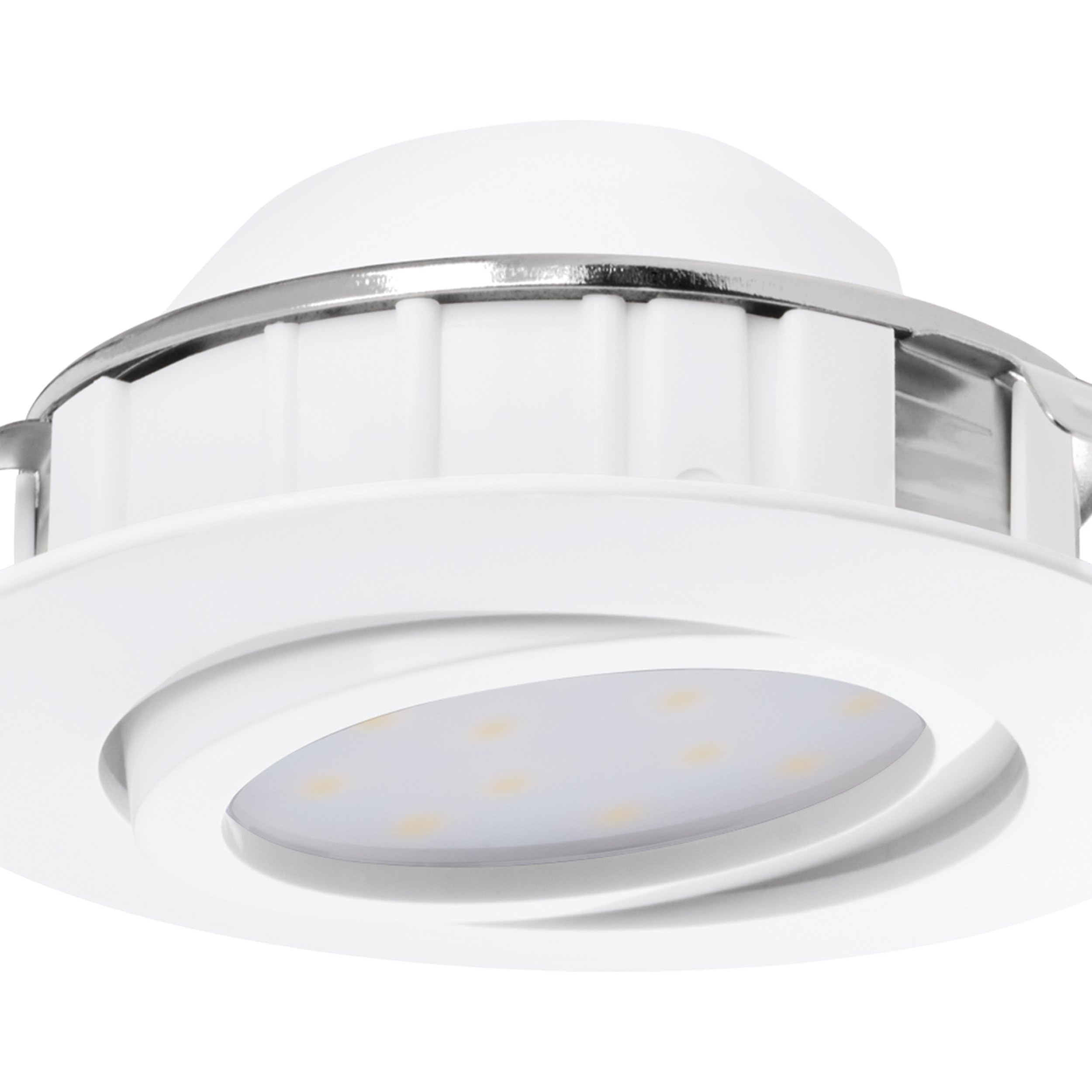 Eglo Lot de 3 spots LED encastrables Pineda, spots LED en plastique, 3