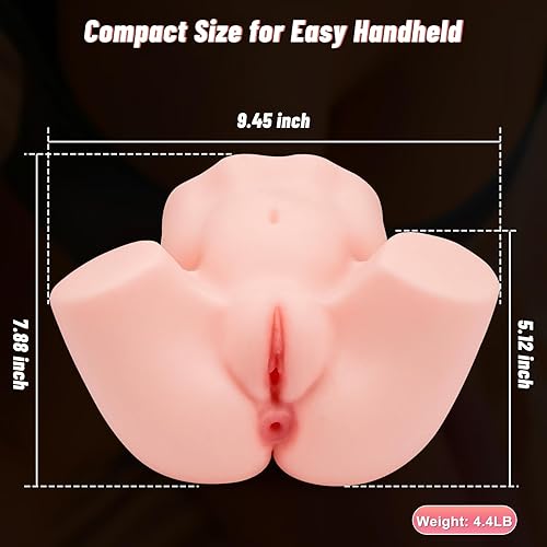 Miniatura 6 de Masturbadores masculinos de bolsillo, muñeca sexual para hombres, 4.4 libras de trasero grande realista con vagina anal, muñeca sexual para adultos,