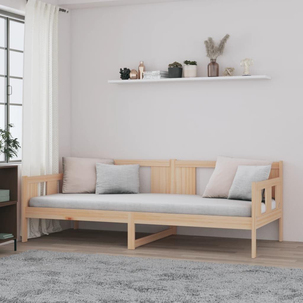 vidaXL Lit de Jour sans Matelas Bois de pin Massif 90x190 cm