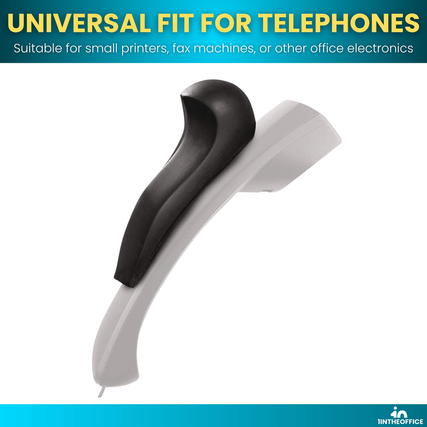 1InTheOffice Phone Shoulder Rest for Office Desk Telephones, Ergonomic Hands-Free Comfort, Non-Slip Design, Universal Fit, Black, 1 Pack — Amazon image 4