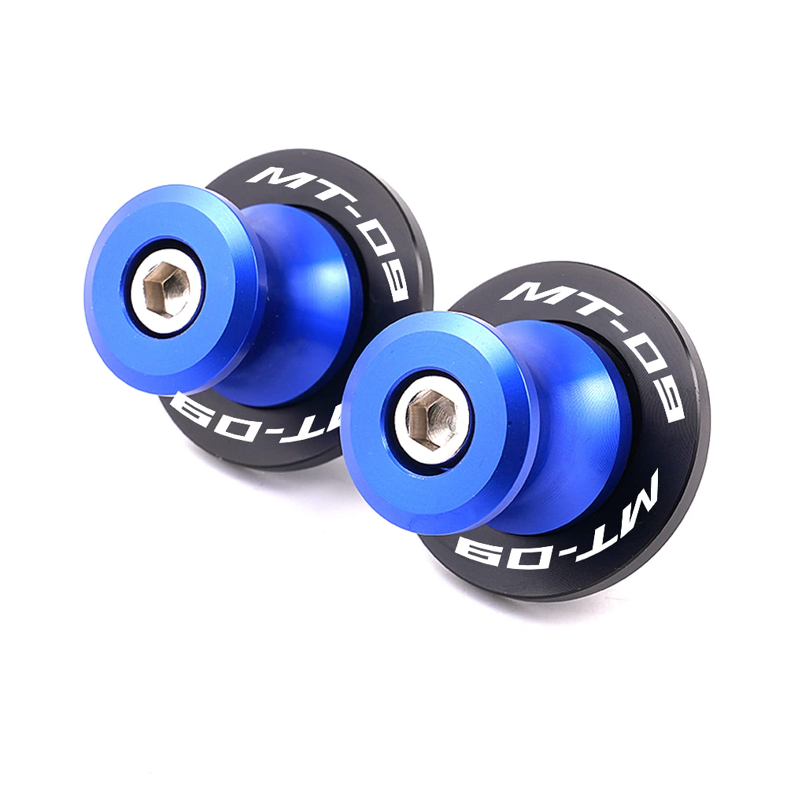 Mowok M6 trinquetes moto accesorios para MT 09 MT09 TRACER FZ09 2014-2022 2023 2024 2025 MT-09 SP 6 mm trinquetes basculante trasero para caballete elevamoto (azul)
