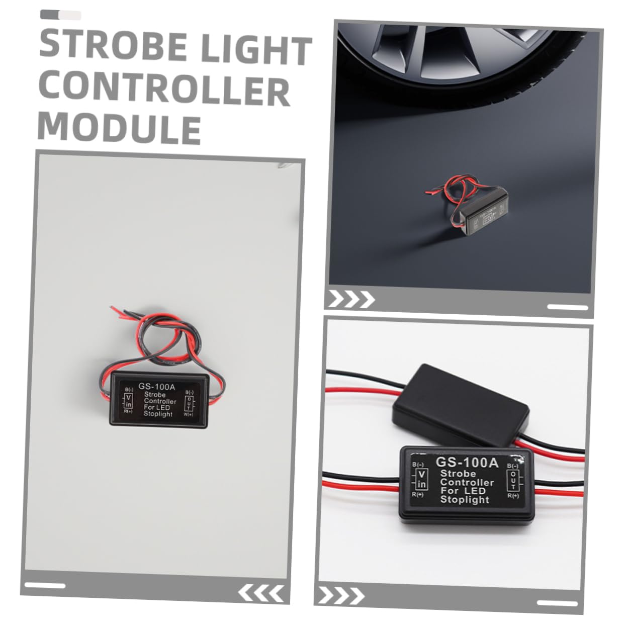 SOESFOUFU Motorcycle Supply Strobe Controller Led Stop Light Flasher Module for Brake Light Universal Fitment