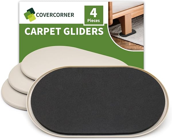 COVERCORNER 8/16/48PCS Furniture Sliders for Carpet