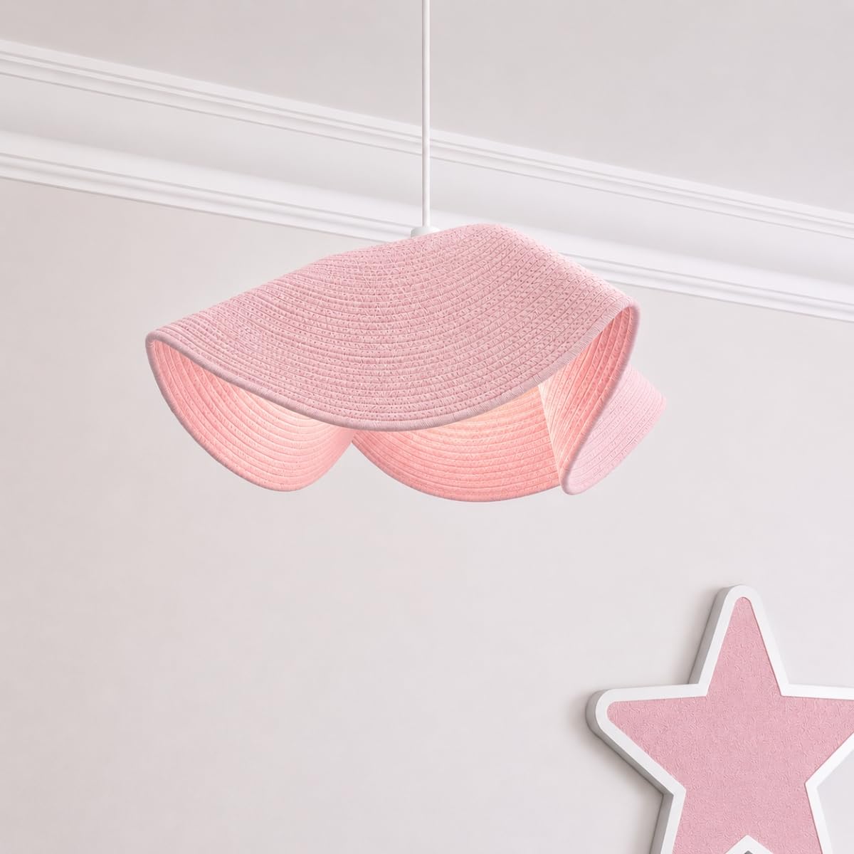 CGC Lighting Indoor Floppy Ceiling Lampshade Easy Fit Pendants Childrens Kids Bedroom Playroom Toy Room (Pink Medium)