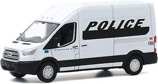 2019 Ford Transit Van Police, White and Black - Greenlight 53010D/48-1/64 Scale Diecast Model Toy Car
