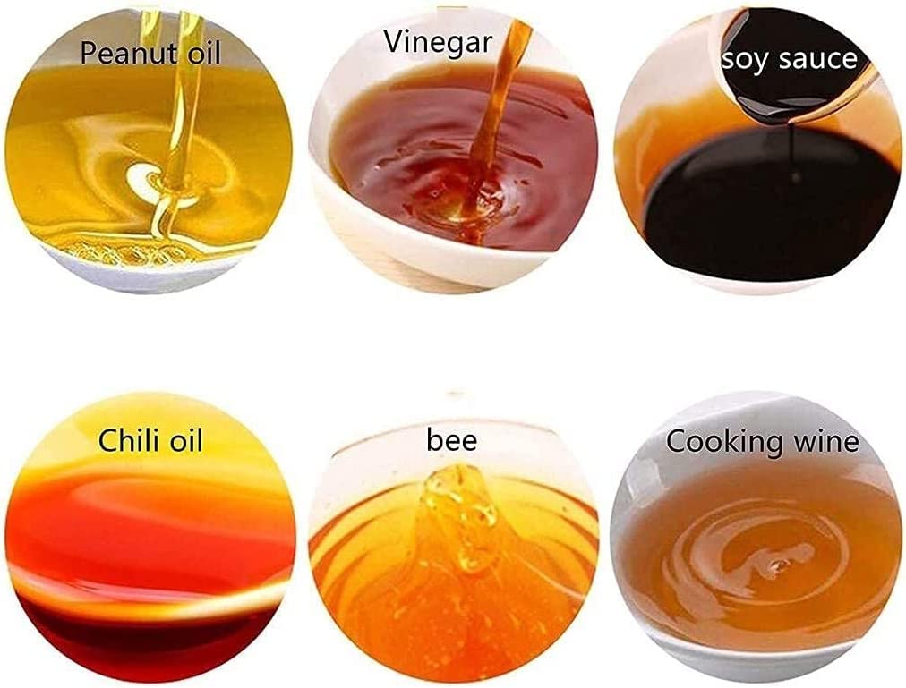 Distributore di Olio e aceto, Bottiglia di aceto Bianco in Ceramica, Bottiglia di Olio e Salsa di soia, Contenitore da Cucina da 450 ml.