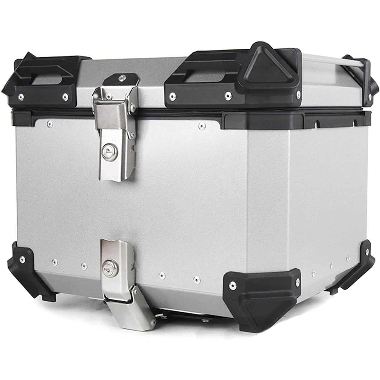 Casque de magasin sécurisé dans son coffre de moto en aluminium