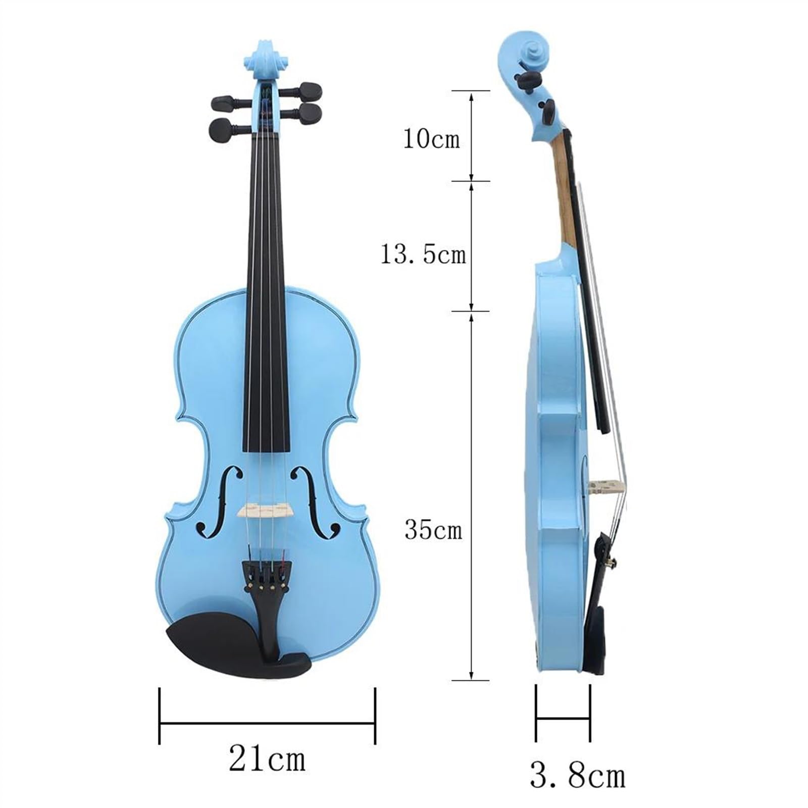 violino per principianti Violino 4/4 Pannello In Acero Musica Per Principianti Violino Blu Adatto Per Lezioni Di Musica Ornamento Per Studio Con Accessori (Color : Blue Violin)