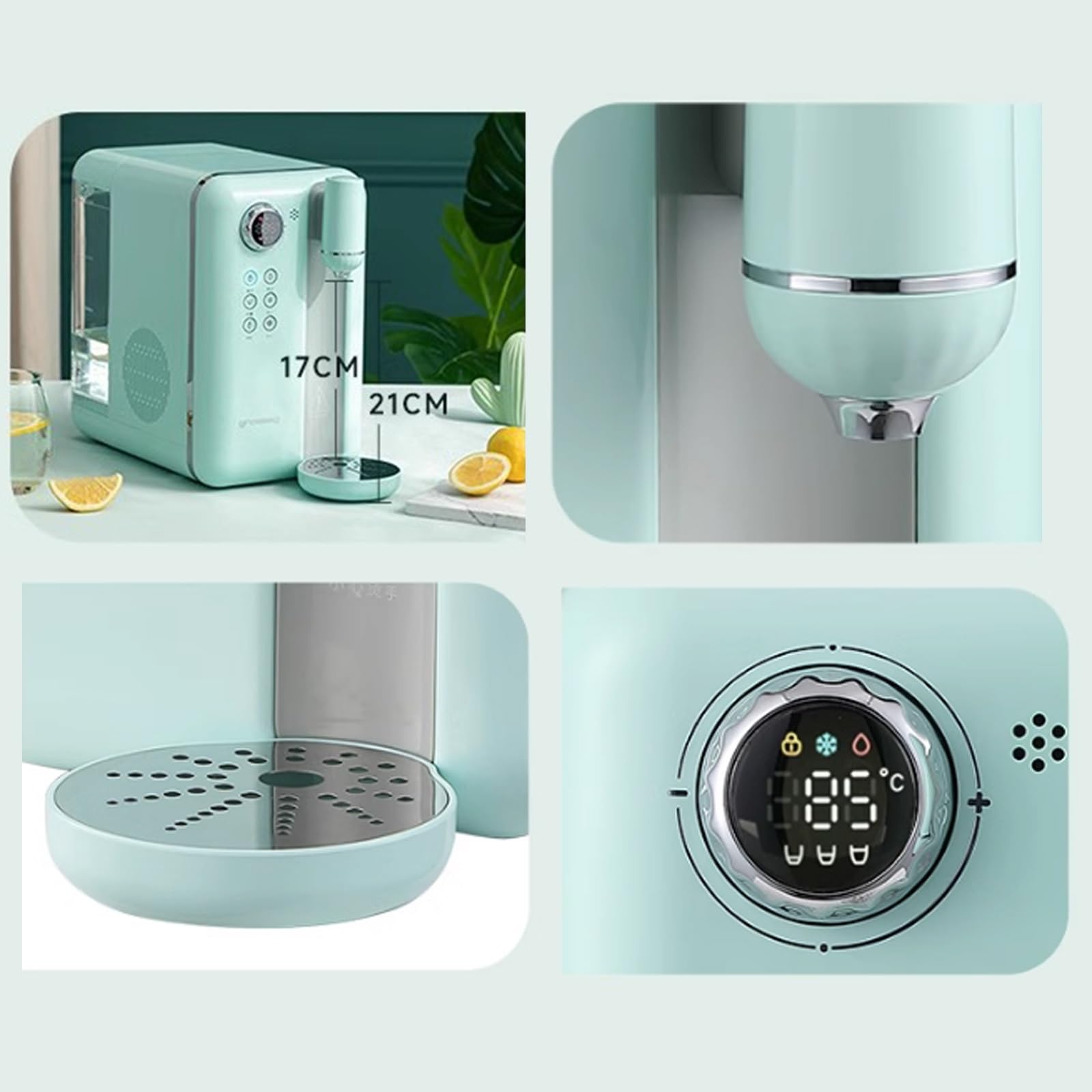 Dispensador de Agua Dispensador de Agua Potable con refrigeración, dispensador de Agua Caliente instantáneo Inteligente de Escritorio, Mini dispensador de Agua portátil, electrodomésticos Dispensador