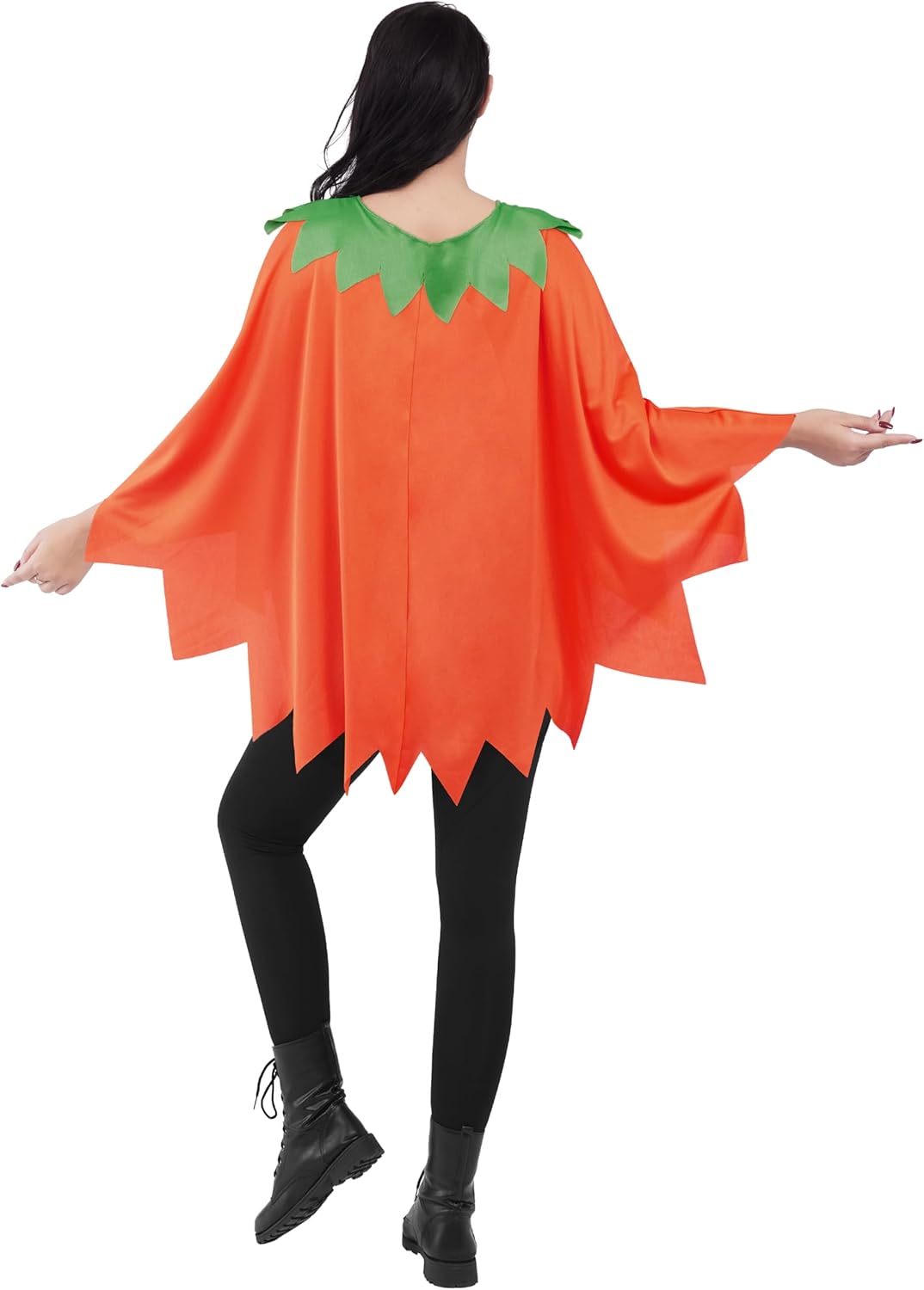 Spooktacular Creations Halloween Pumpkin Poncho Costume, Pumpkin Costume Set for Women for Adult to Halloween Parties, Adult parties, Ghost Costumes Events and Role Play - Image 8