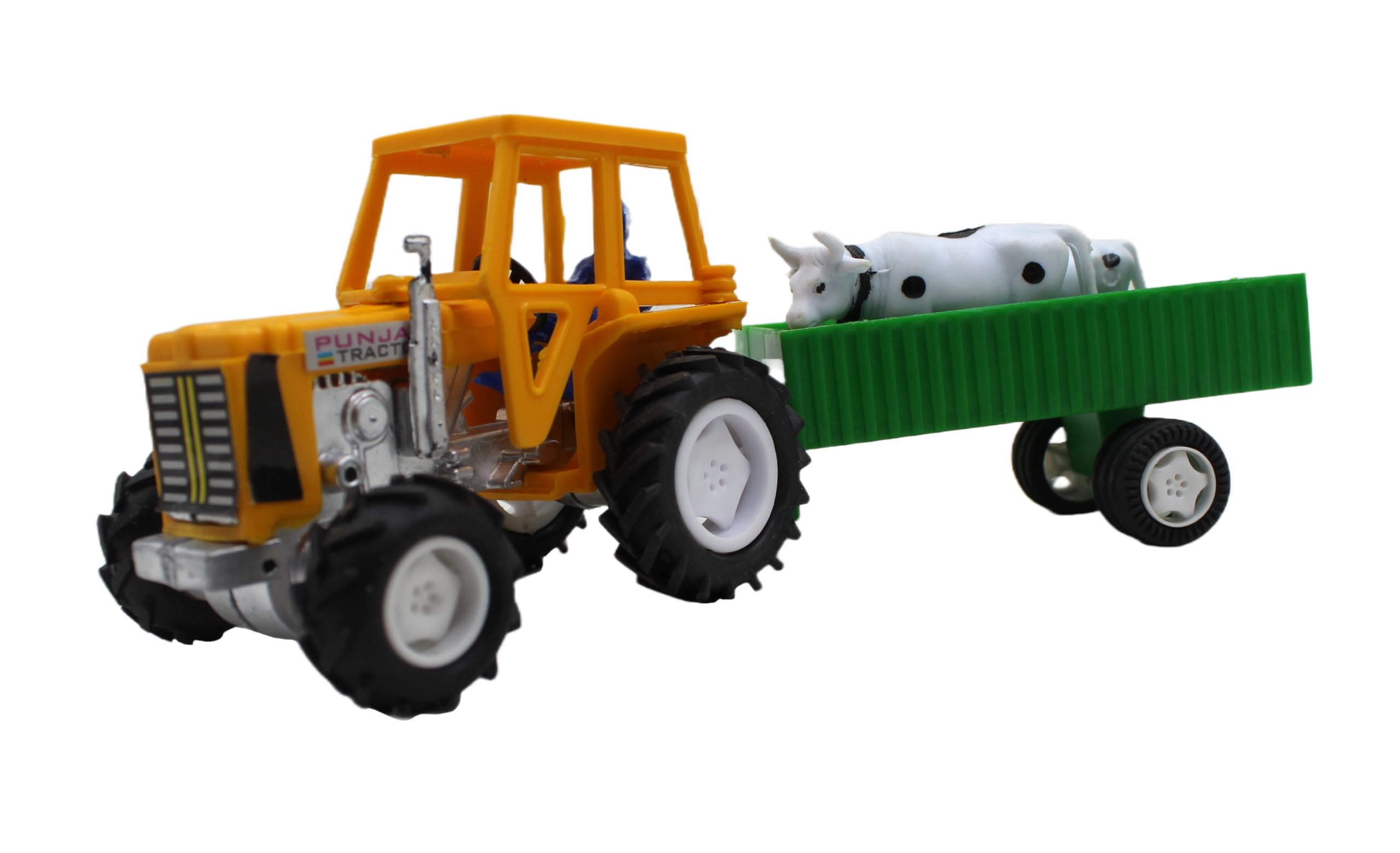 Neokiddo Toys Pull Back Trolley Farm Tractor Toy for Kids Toddlers/Boys  Girls – Durable Push Go Farm Vehicle, Medium Size Plastic Toy for