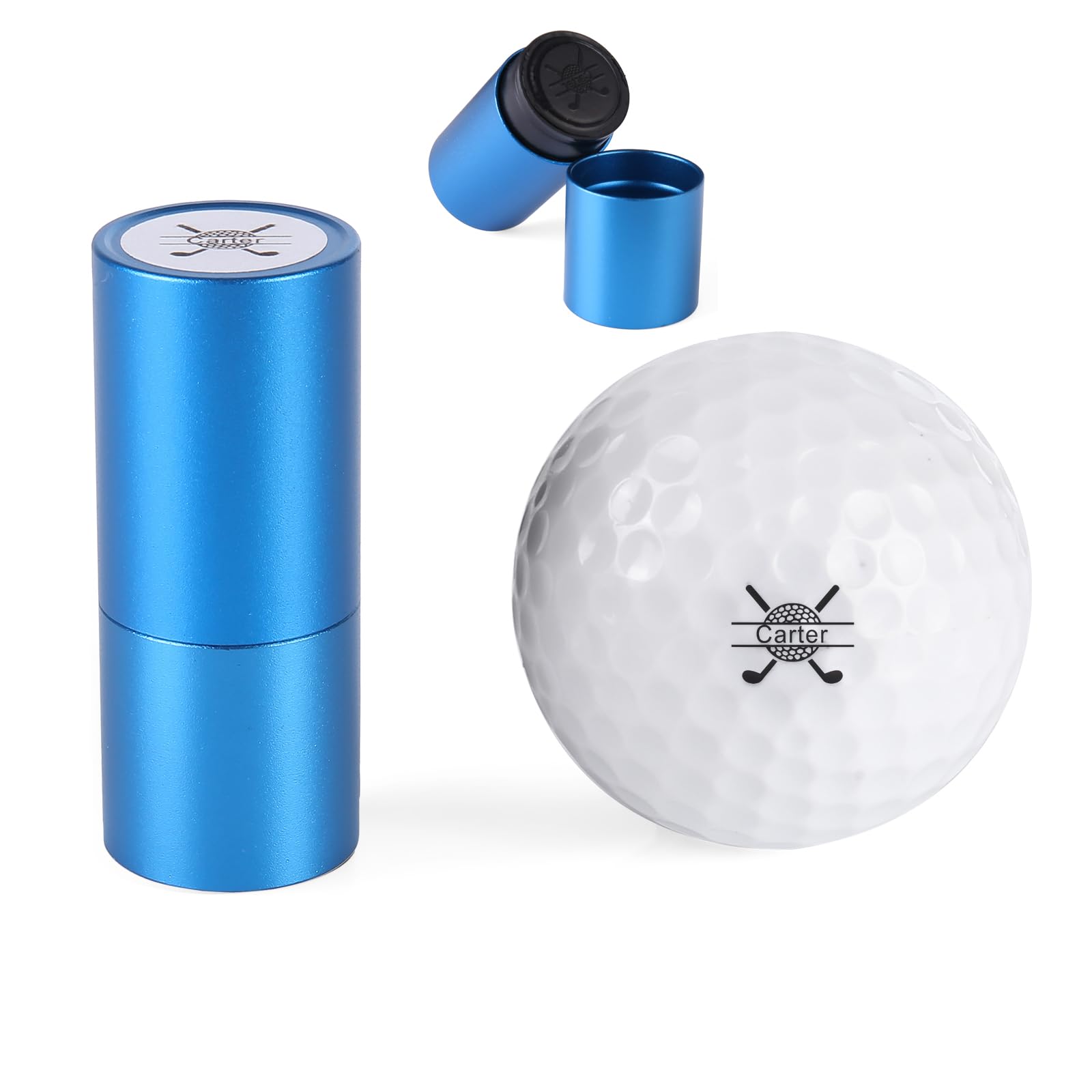 Rayiant Golf Ball Stamp, Personalized Golf Ball Stamper, Self-Inking Golf Ball Stamp Markers, Gifts for Dad Husband Grandfather, Golfer Gift Golfing Accessories