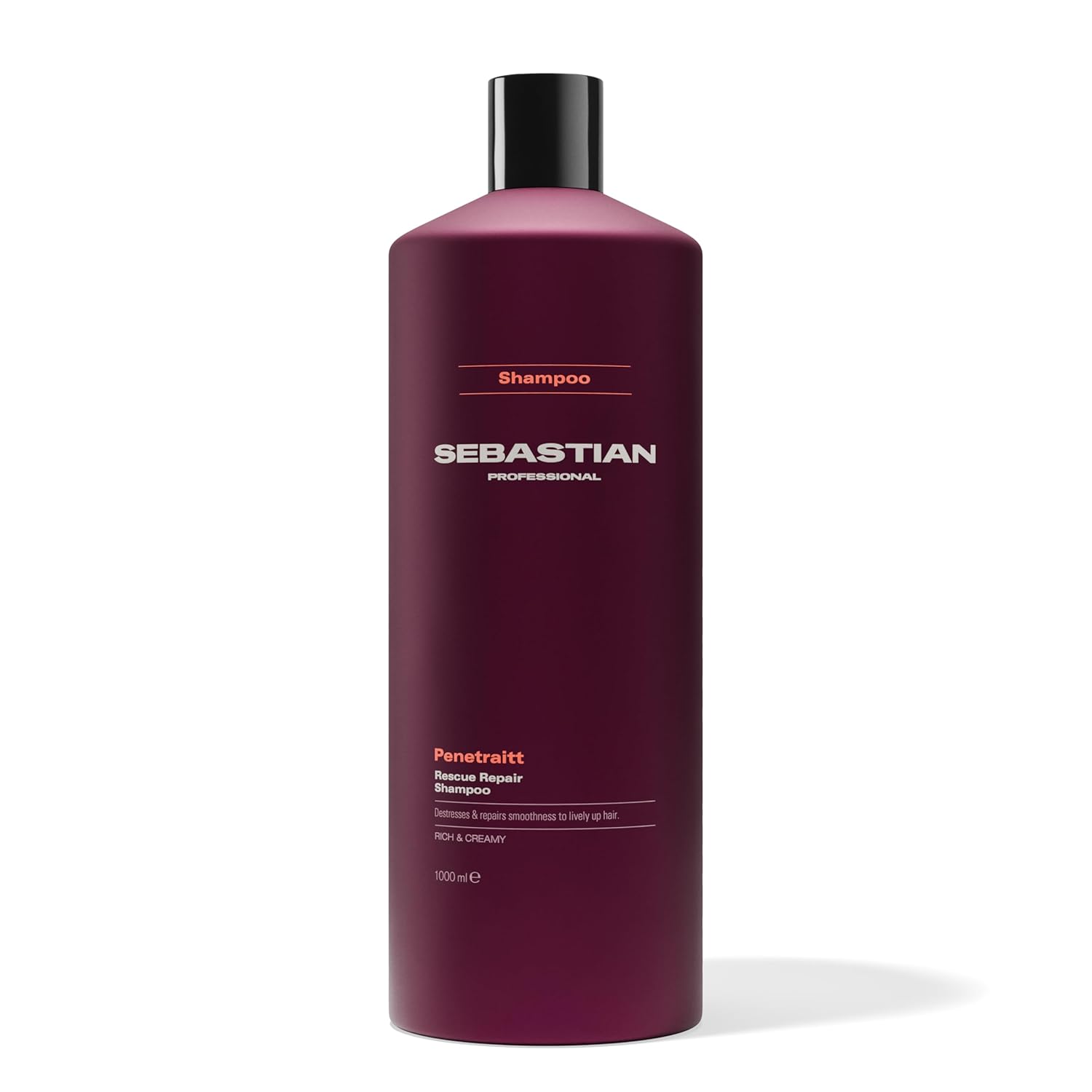 Sebastian Professional Penetraitt Shampoo | Strengthening & Deep Repair | For Dry, Damaged, & Colored Hair