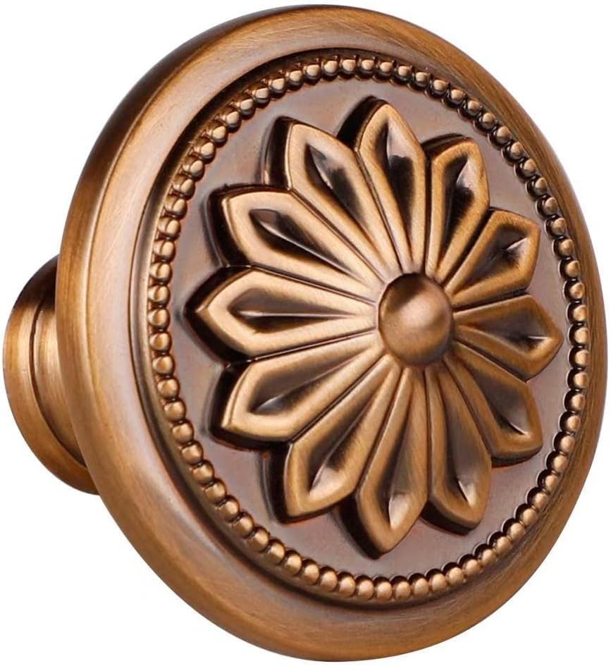 Buy 15 Pack Antique Brass Knobs for and Drawers,12/5''(36mm