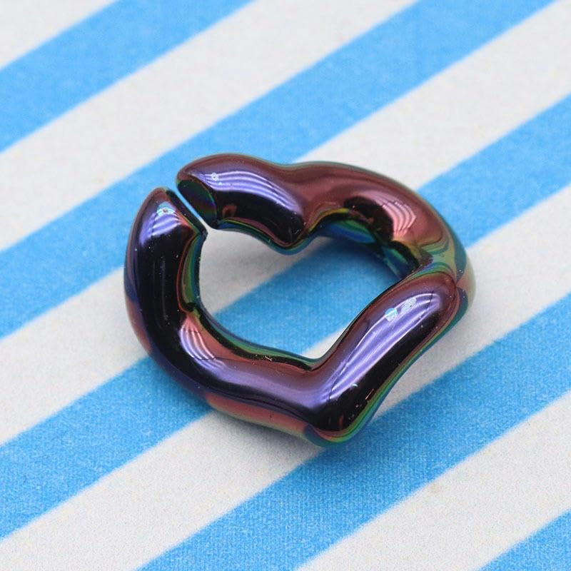 18 x 21 mm, 200 szt. zielone/niebieskie akrylowe pierścienie łączące, akrylowe pierścienie łączące łańcuch, szybkozłącza, do biżuterii, kolczyków, okularów, łańcuszka, telefonu