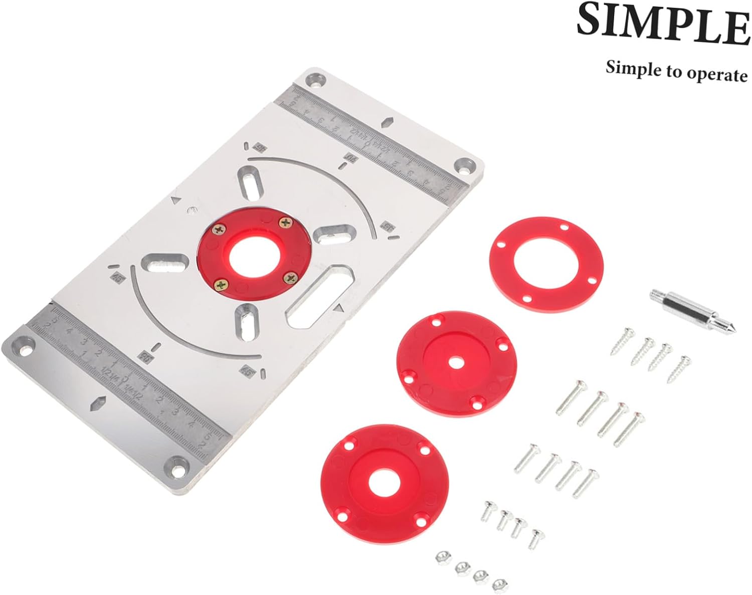 jojofuny Trimming Machine Flip Board Router Workbench Insert Plate Router Plate Woodworking Tool Easy Operation