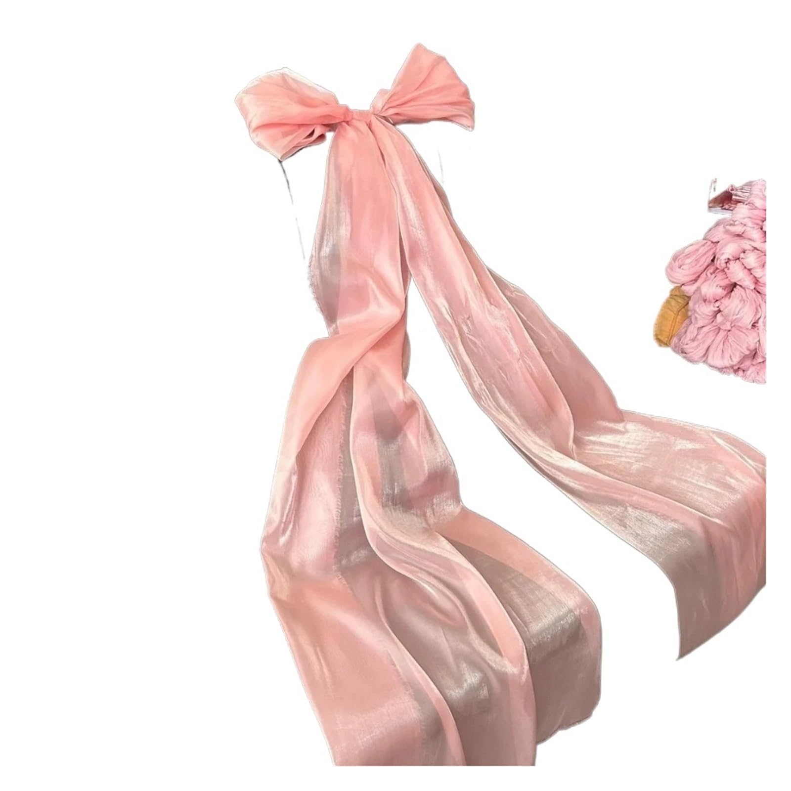 MFESFCS Giant Bow Decorations Big Bow Tie Organza Bow Decors DIY Topper Outdoor Bowknot(Satin Pink)