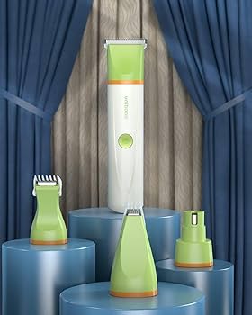 Unibono Dog Grooming Clipper Kit, Rechargeable Pet Clipper For Dogs Cats Strong But Quiet For Paws Eyes Ears Face With Grooming Scissors Comb Yellow