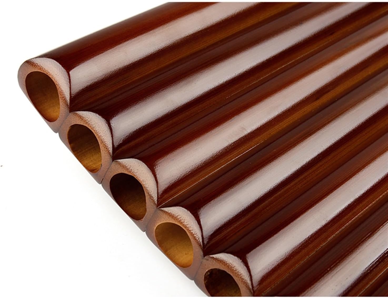22 Rohre C-Tonart Handgefertigte Natürliche Bambus Panflöte Traditionelles Musikinstrument Braune Panflöte (Braun)