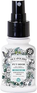 Pet-Pourri Pet Odor Air + Fabric Odor Freshener Spray, Pawsitively Fresh, Travel Size 1.4 Fl Oz