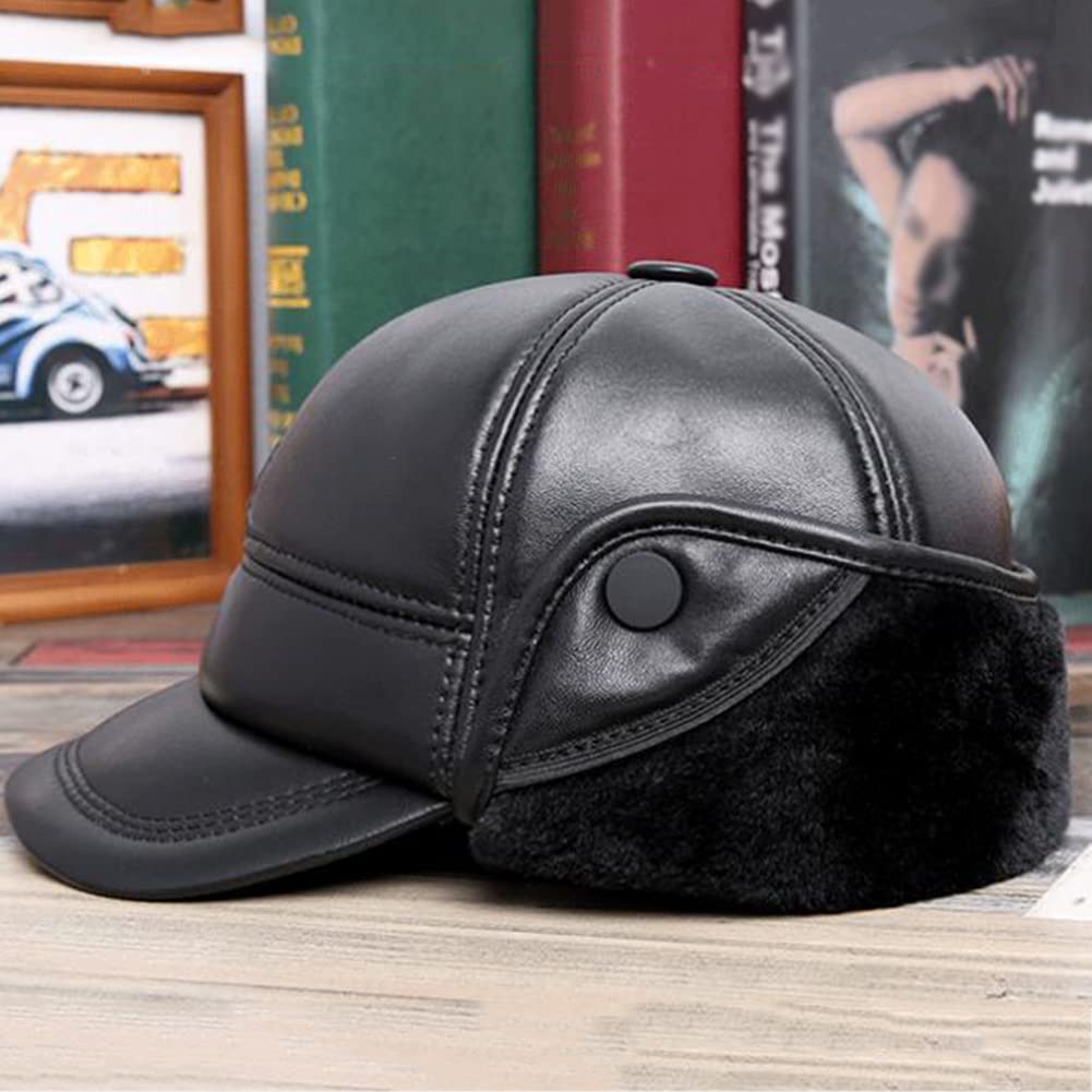 Berretto da Baseball Moda Sportivo in Pelliccia Sintetica, con paraorecchie Cappello in Pelle Donna/Uomo Autunno e Inverno