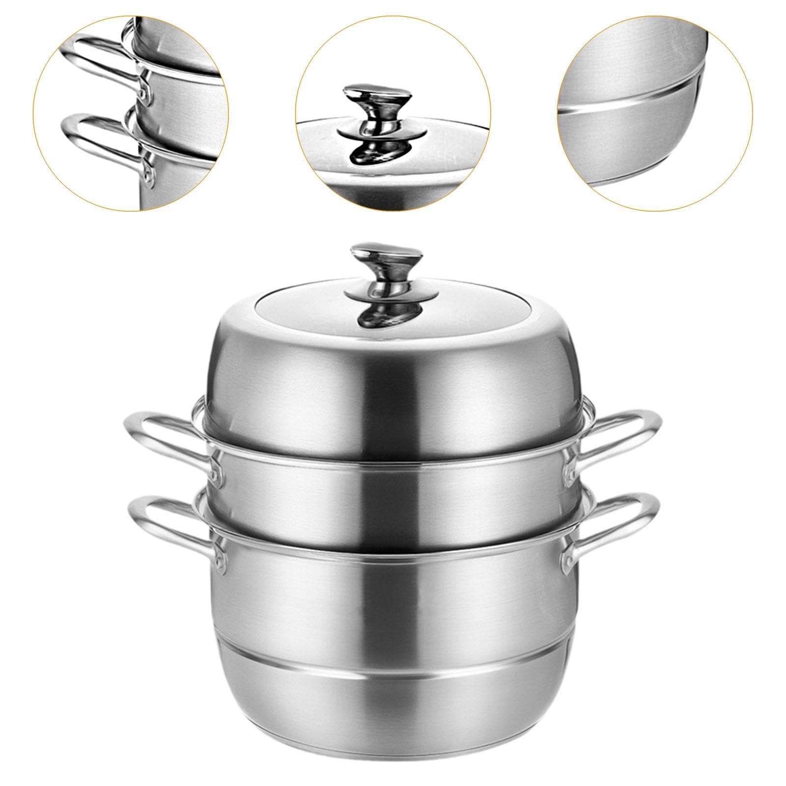 大きなステンレス製ポット3個セット 三宝産業 18-8深型角キッチンポット (手付) 27cm AKK06027 1個