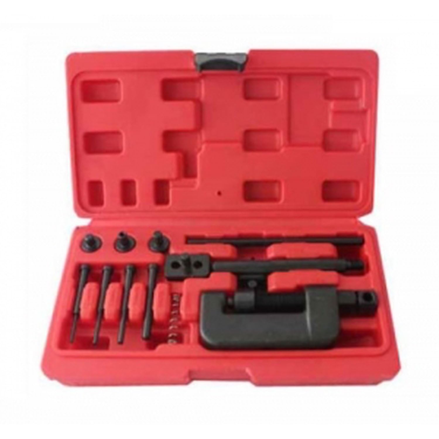 Remachadora de Cadenas TSX Tool Kit Completo para Motos Bicicletas y Motosierras Cadenas 35 a 630 420 428 520 525 530