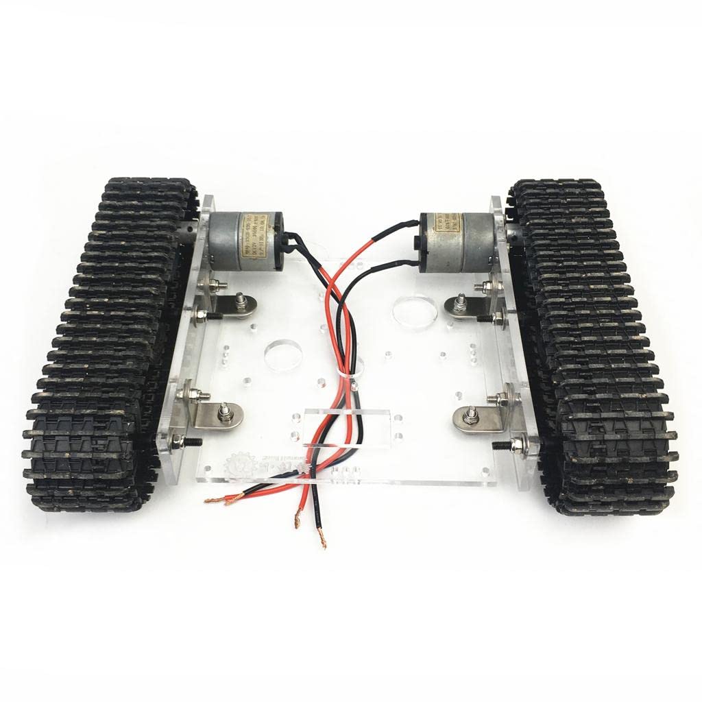 predolo Kit di Cingoli Cingoli in Acrilico 33GB520 Motore -12V Serbatoio Auto Telaio Cingolato Robot Fai
