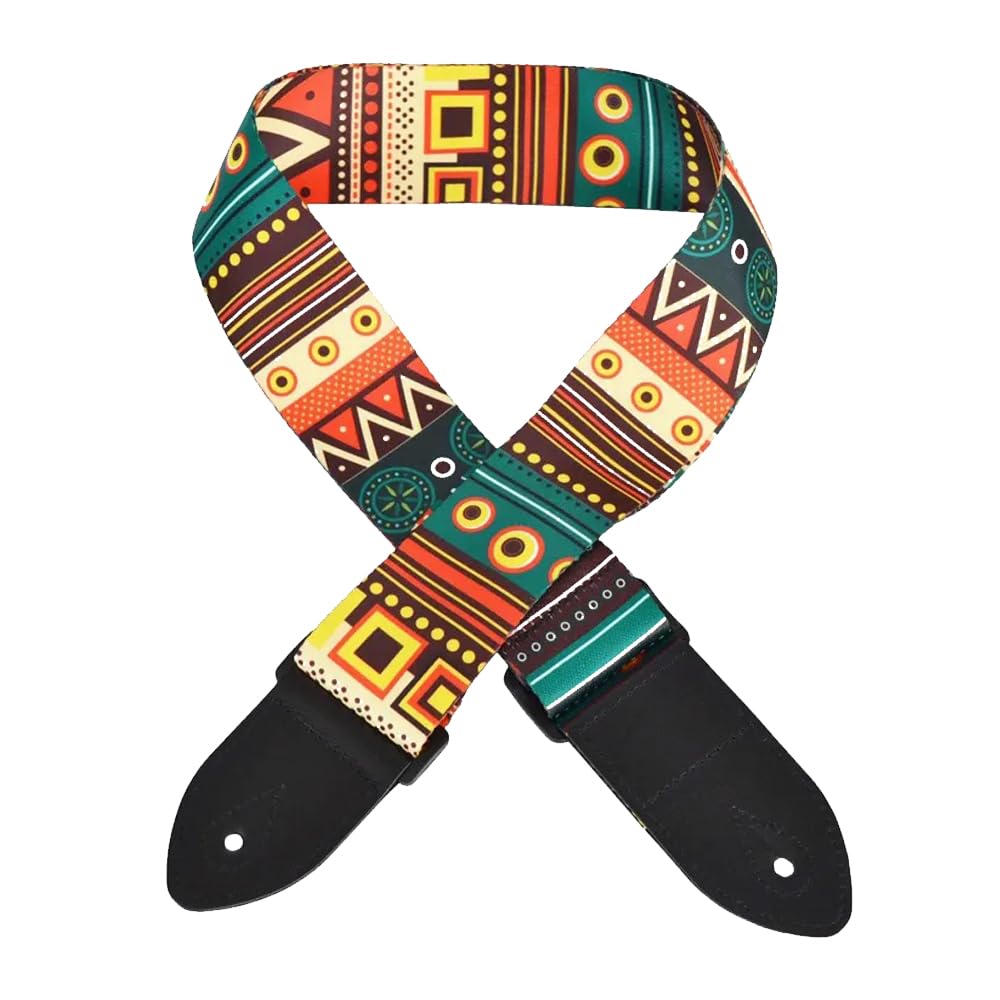 MOCKING BIRD Guitar Strap for Acoustic Adjustable Buckle Electric Guitar Strap Polyester Guitar Belt For Acoustic/Bass/Electric Guitar (Bohemian) - Image 7 thumbnail