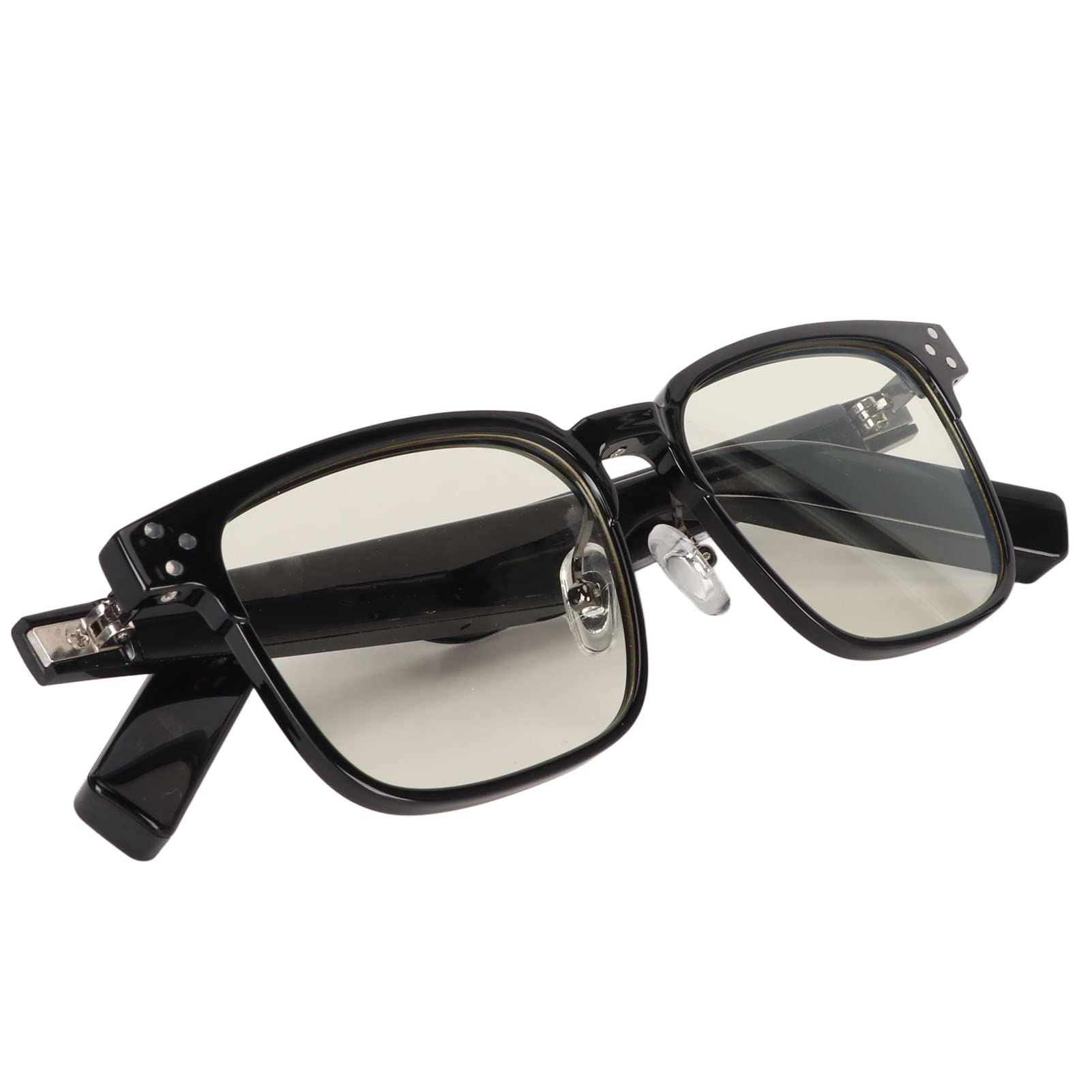 Smart Glasses, Blue Light Blocking Sunglasses, BT 5.3 IPX4 Lossless Sound Quality Touch Control Audio Glasses(Black Frame)