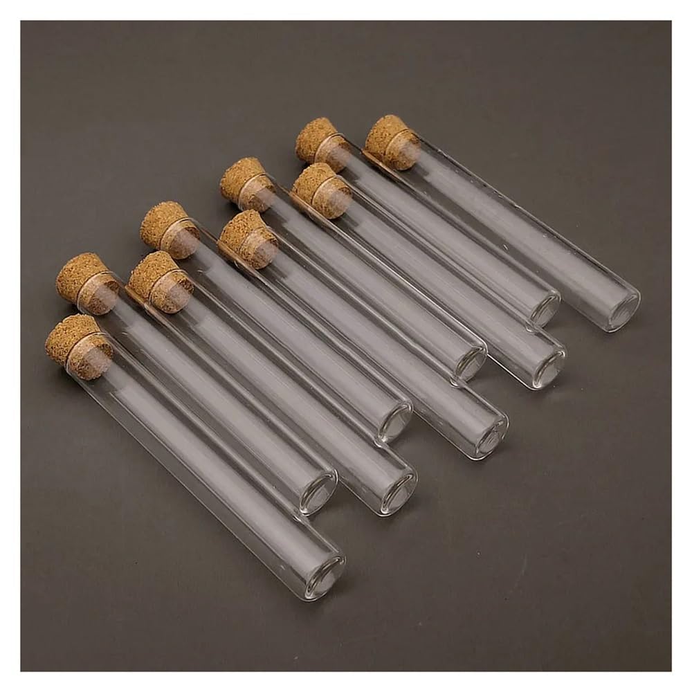 Laborausstattung und -bedarf 100 teile/los Labor 12x75mm Flachen Boden Reagenzglas Aus Glas Mit Korken for Experiment