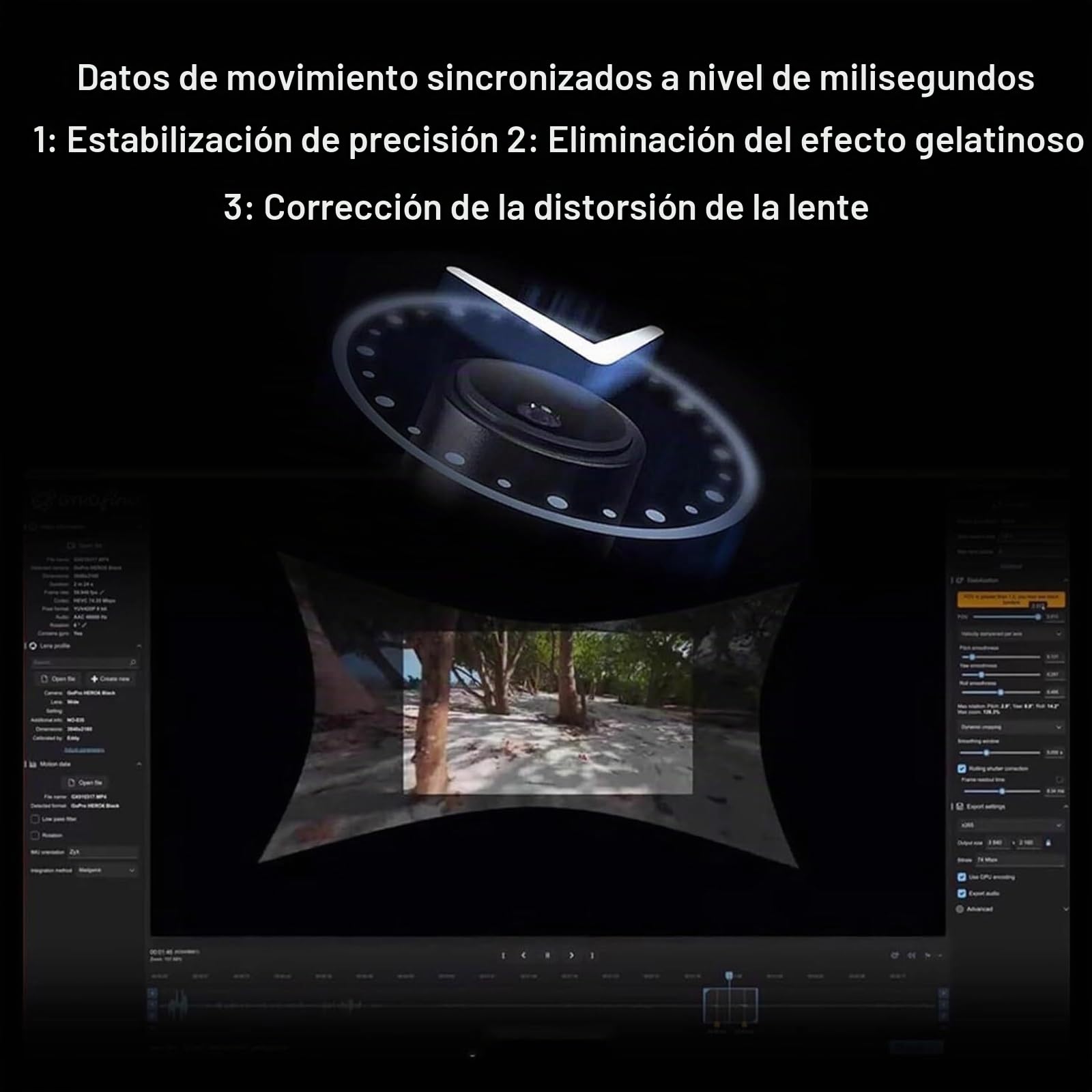 Giroscopio estabilizador de cámara, Caja estabilizadora, batería de 35 h, Aluminio Ligero, Zapata fría, estabilizador de Video con giroscopio para fotografía y videografía en Exteriores.