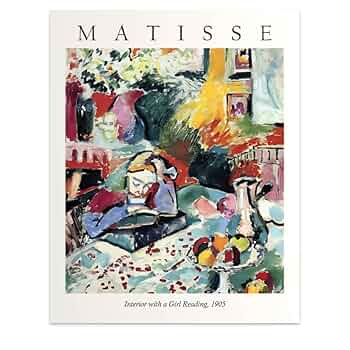 Amazon.co.jp: アンリ・マティス版画・ポスター《読書少女のいる