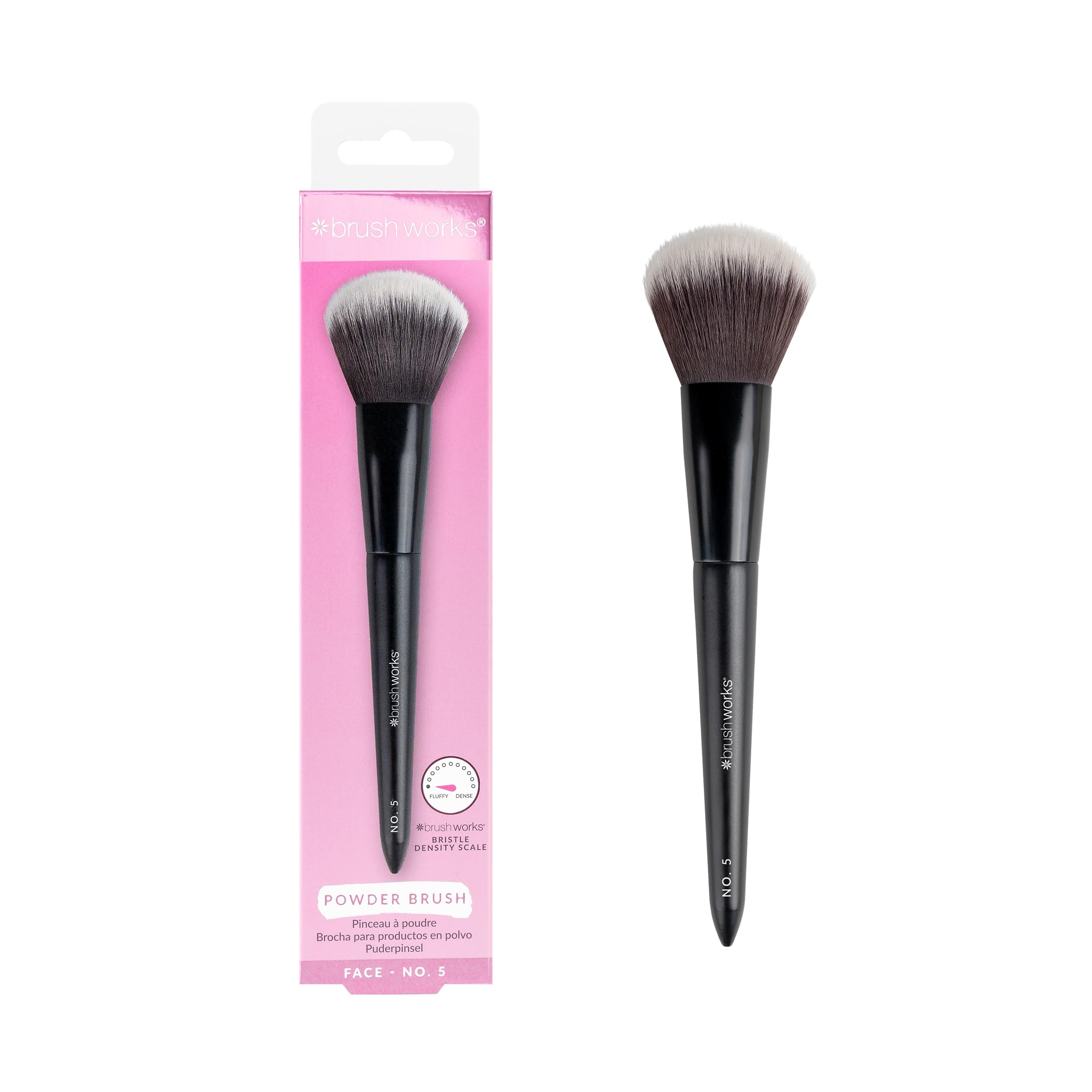 Brushworks No.5 Powder Brush – Ultra Soft, Fluffy Makeup Brush for Loose & Pressed Powder, Blush & Bronzer, Flawless Application & Airbrushed Finish, Vegan & Cruelty Free