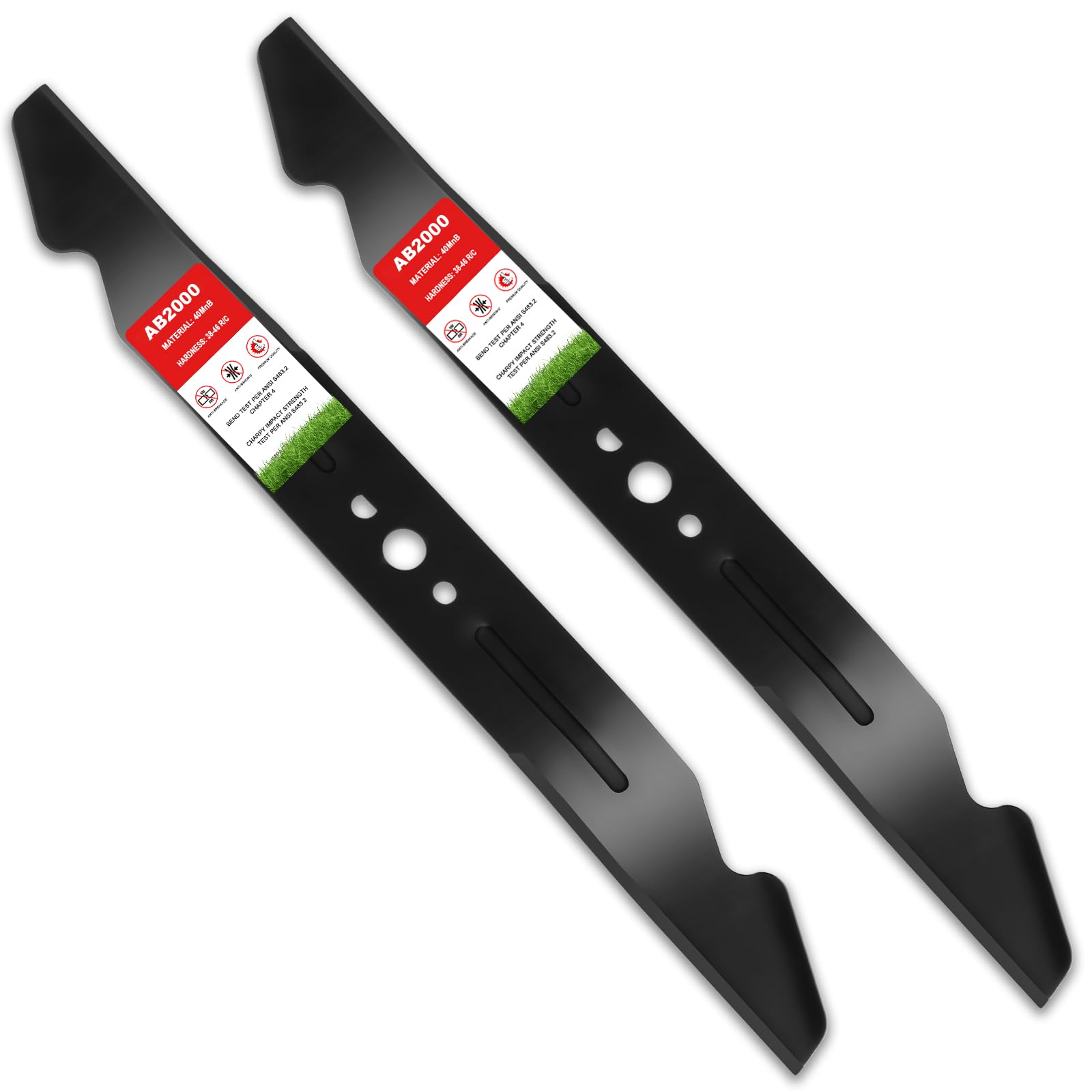 Ketofa Paquete de 2 cuchillas para cortacésped AB2000 para modelos EGO Power+ de 56 V LM2022SP/LM2020SP/LM2021 – Hoja de cortacésped individual para cubierta de 20 pulgadas – Compatible con