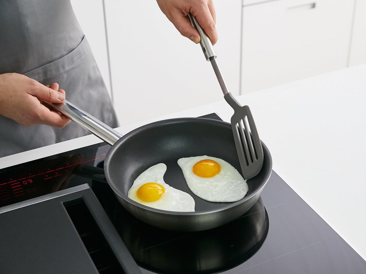 ZWILLING Pro Pfannenwender, Länge: 33 cm, Rostfreier Edelstahl und lebensmittelechtes Silikon, Ergnomisch geformter Griff, Silber