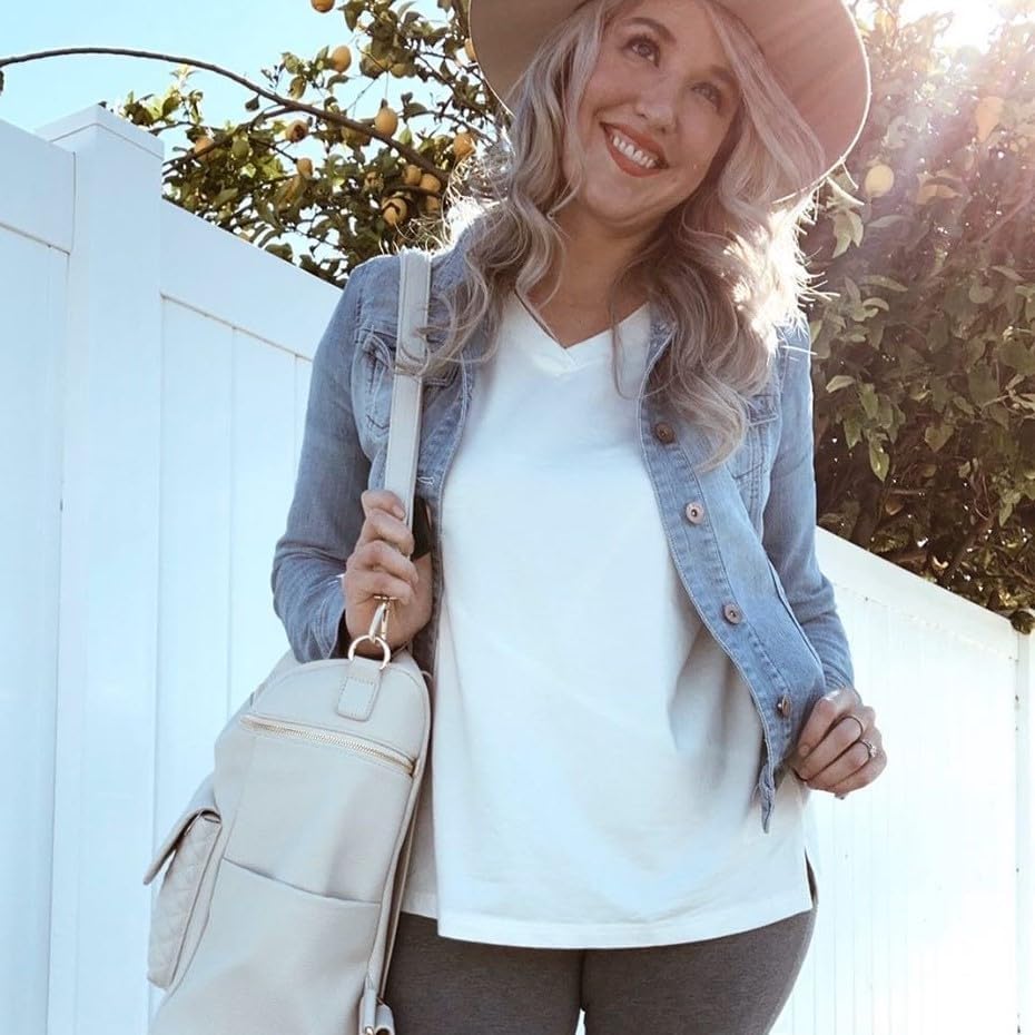 Fishers Finery Women's Ecofabric Short Sleeve V-Neck Tee; Relaxed Fit - Image 4