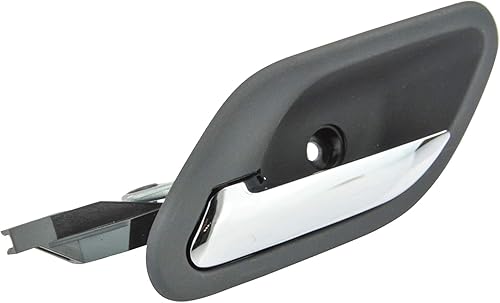 Miniatura 7 de TRQ Manija de puerta interior trasera izquierda carcasa negra con palanca cromada lado del conductor compatible con Dodge Charger 2011-2014