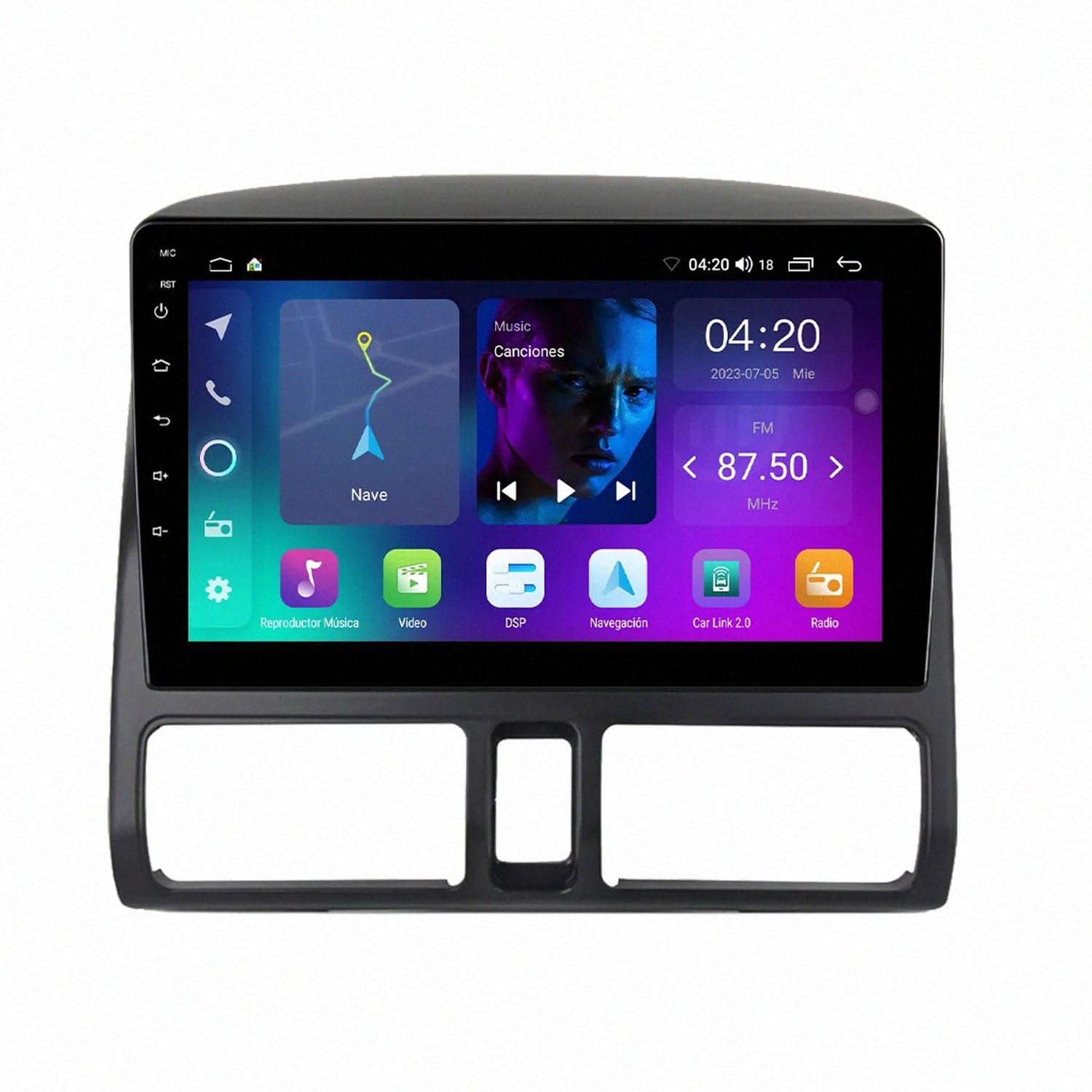 Radio Macchina Touch Screen per Honda CRV 2002-2005 Wireless Carplay Android Auto Stereo Auto Bluetooth Ips con Pantalla Táctil con Gps, 8 Nucleo 8G+256G