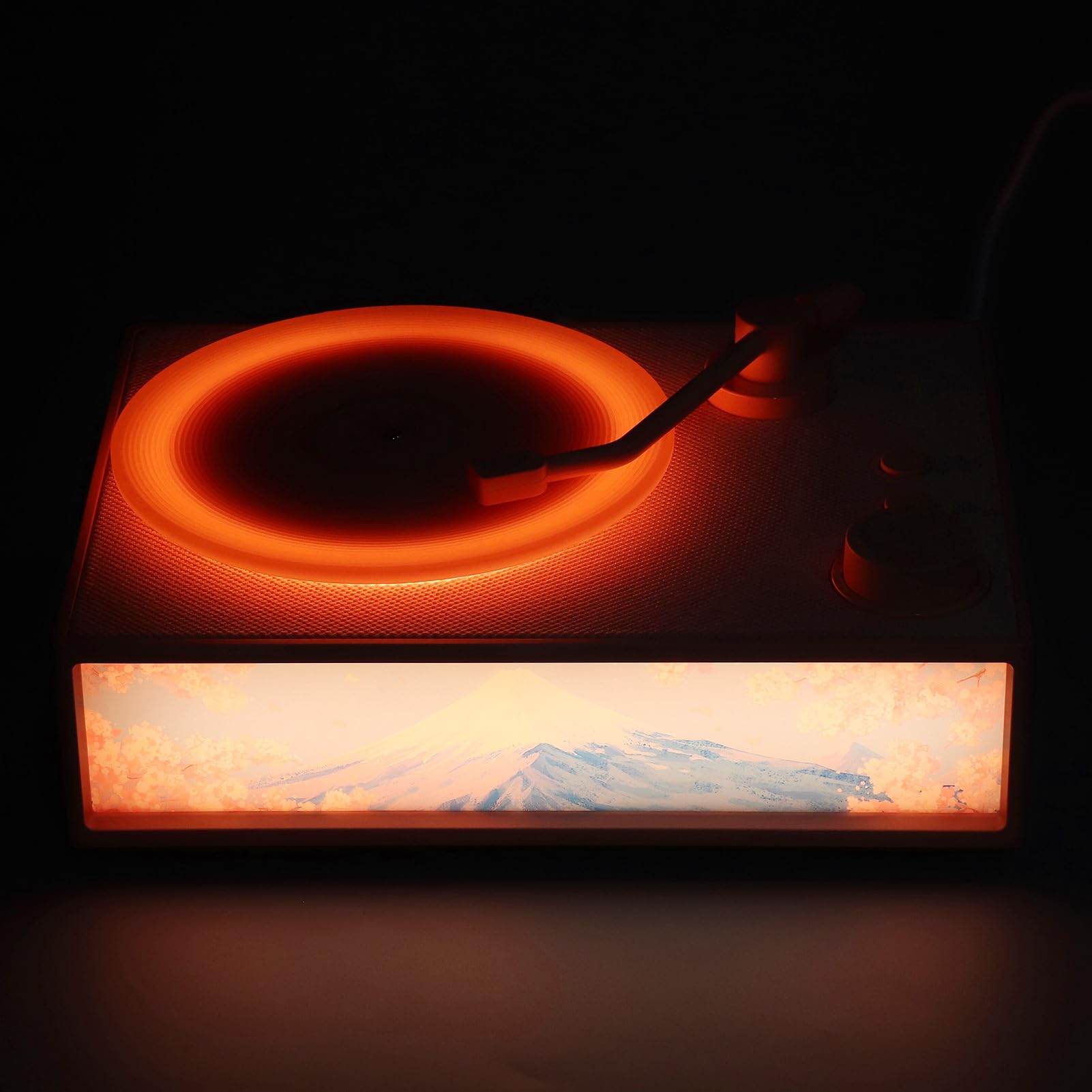 Lampada da Comodino retrò con Altoparlante Bluetooth e Luce Ambientale, Supporta Schede di Memoria da 32 GB per il Relax e il Sonno a casa. (Rosa)