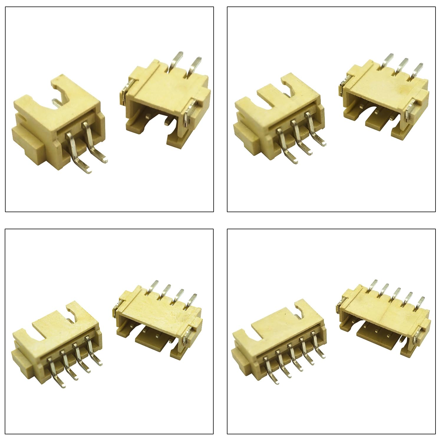 JST-Steckverbinder-Set, XH2,5 SMT-Header JST 2,54 mm Pitch IC-Buchsenstecker-Adapter, JST-Anschluss-Set, 69 Stück, JST-XH 2/3/4/5/6/7/8/9/10/12-poliger SMT-Header rechtwinkliger Header (XH2.5