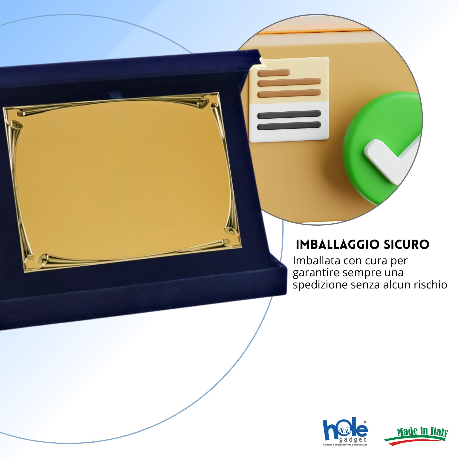 Targa Personalizzata Idea Regalo per Premiazioni, Pensionamento, Compleanno, Laurea, Riconoscimento e Partecipazione in Metallo con Cofanetto (19.75.26)