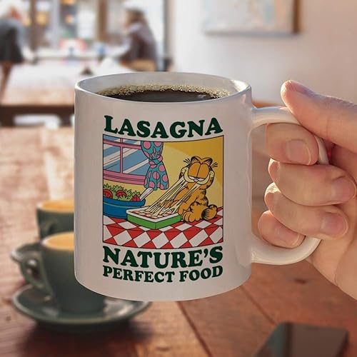 Miniatura 4 de Garfield Lasagna The Perfect Food Taza de café de cerámica, tazas de regalo novedosas para café, té y bebidas calientes, 11 onzas, color blanco