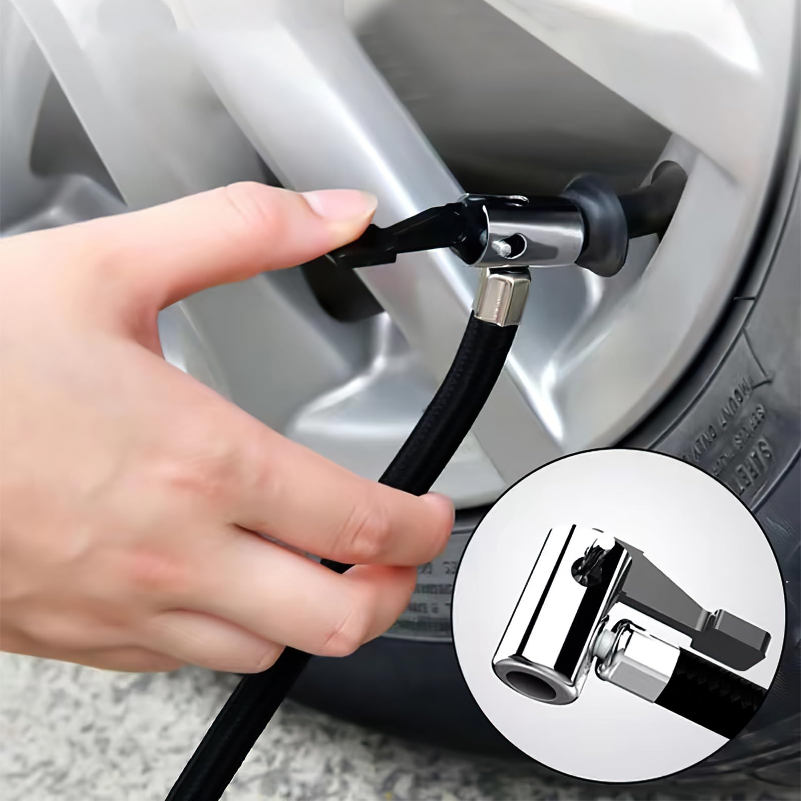 36cm Tubo Flessibile per gonfiaggio Pneumatici Tubo di prolunga per Pompa d'Aria Tubo di Prolunga per Gonfiaggio Pneumatici per Pneumatici Auto Bicicletta Motociclo