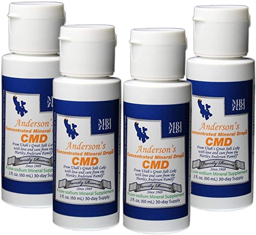 CMD Anderson Concentrated Mineral Drops, 60ml in Each Pack (Pack of 4)