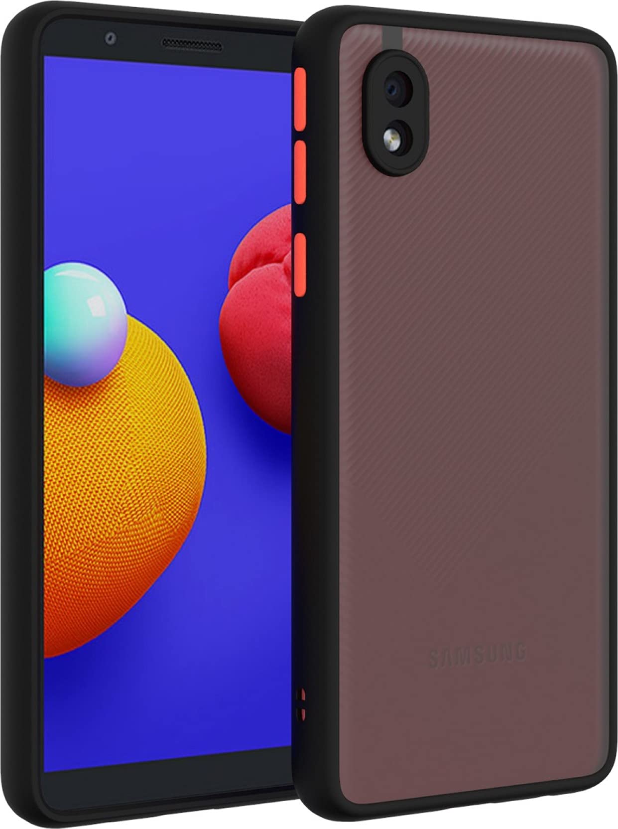 Glasgow Matte Back Case for Samsung Galaxy M01 Core Back Case Cover Matte Translucent (Camera Protection) - Black (B09CTX77TZ) Amazon Price History, Amazon Price Tracker