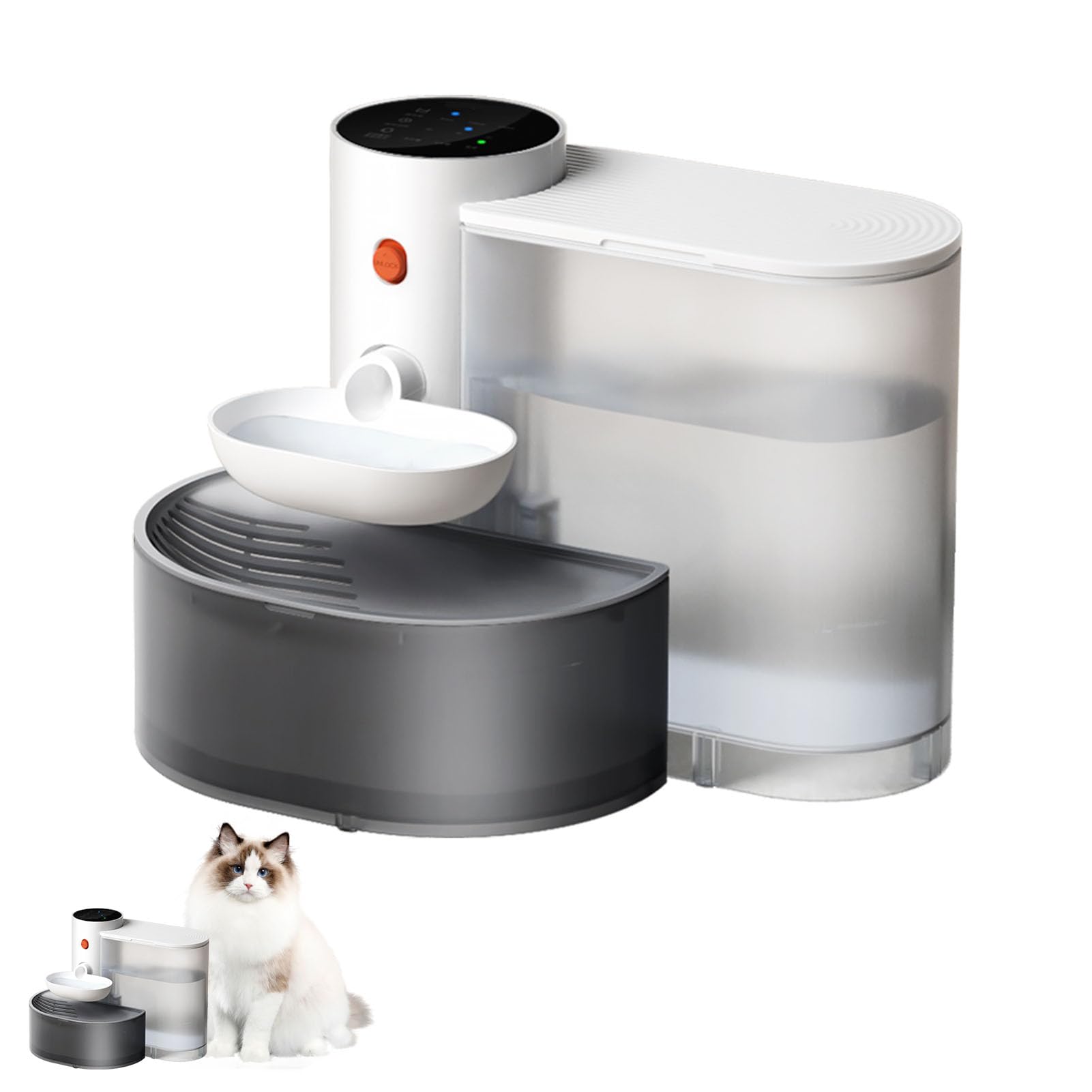 Fuente de agua inteligente para gatos, fuente de agua automática de 3 litros para mascotas con funcionamiento silencioso, agua limpia continua y hasta 9 días de bebida para mascotas, para gatos/perros